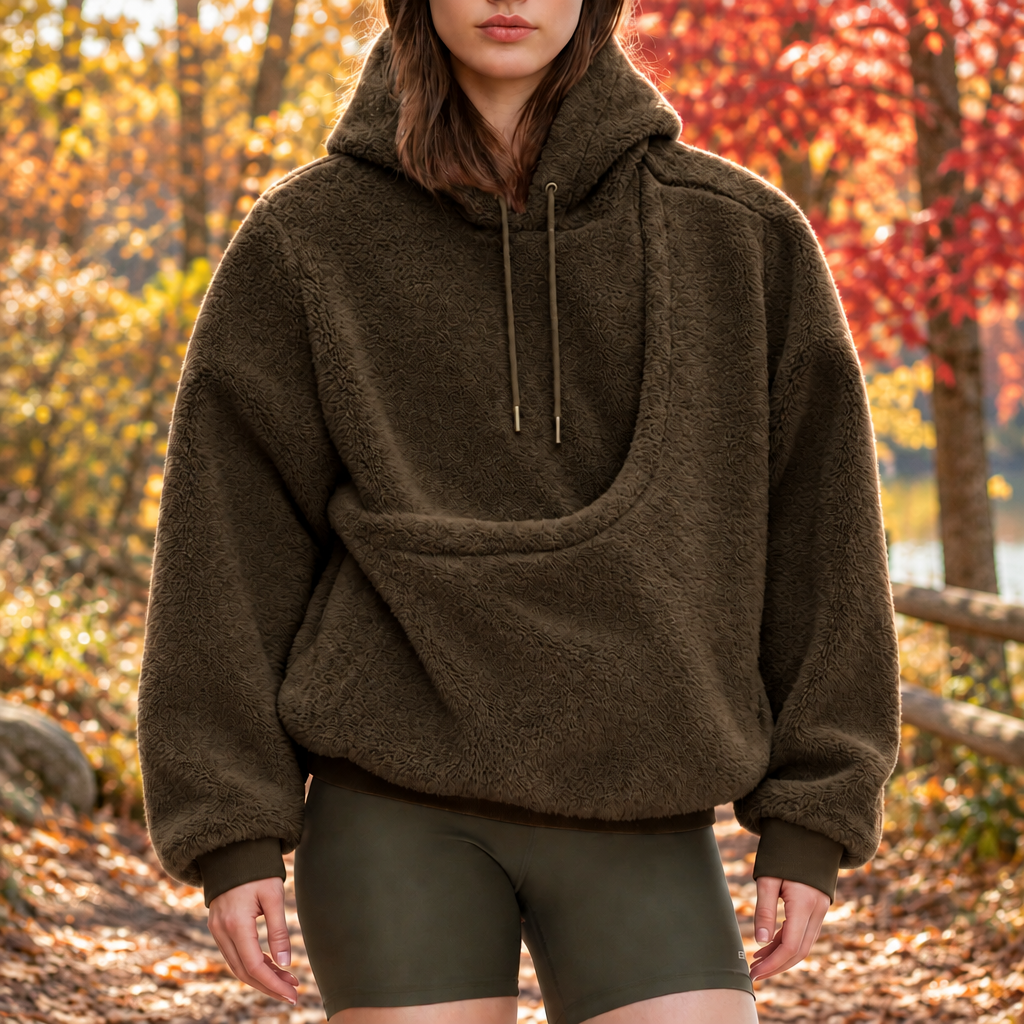 Dark Olive Brown Hoodie Fall